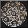 G34. Vintage American Brilliant starburst cut glass serving platter. 11”w - $14 